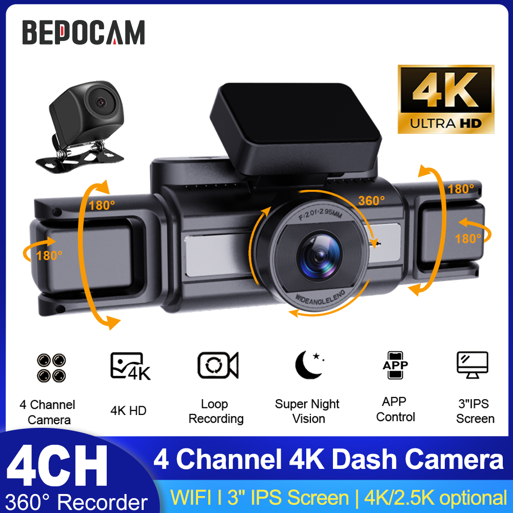 Power Tools China - BEPOCAM 4채널 4K 차량용 블랙박스 360