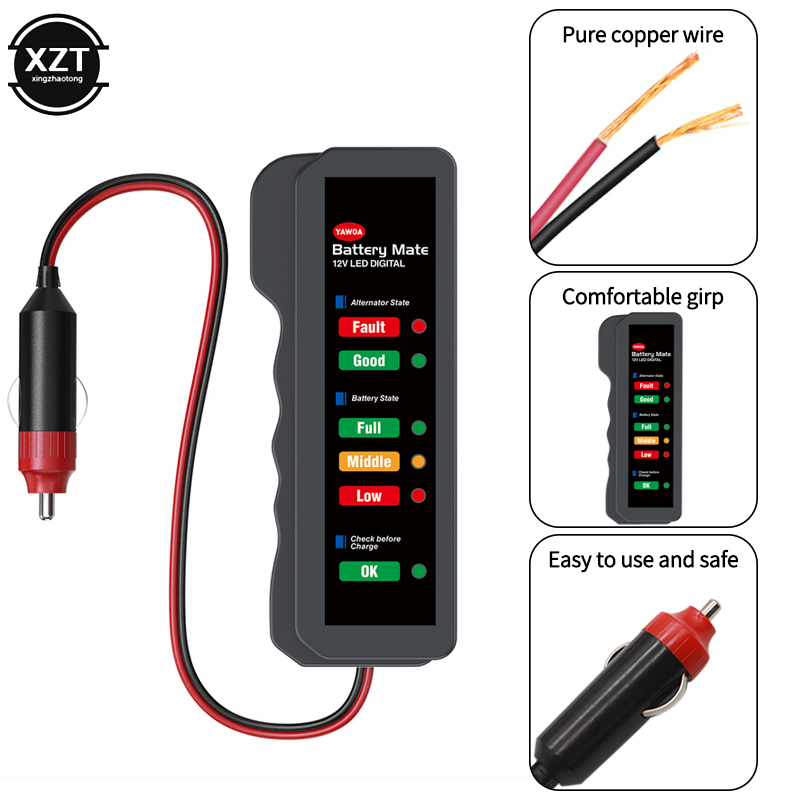 Power Tools China - 자동차 배터리 테스터 6 LED 디스플레이