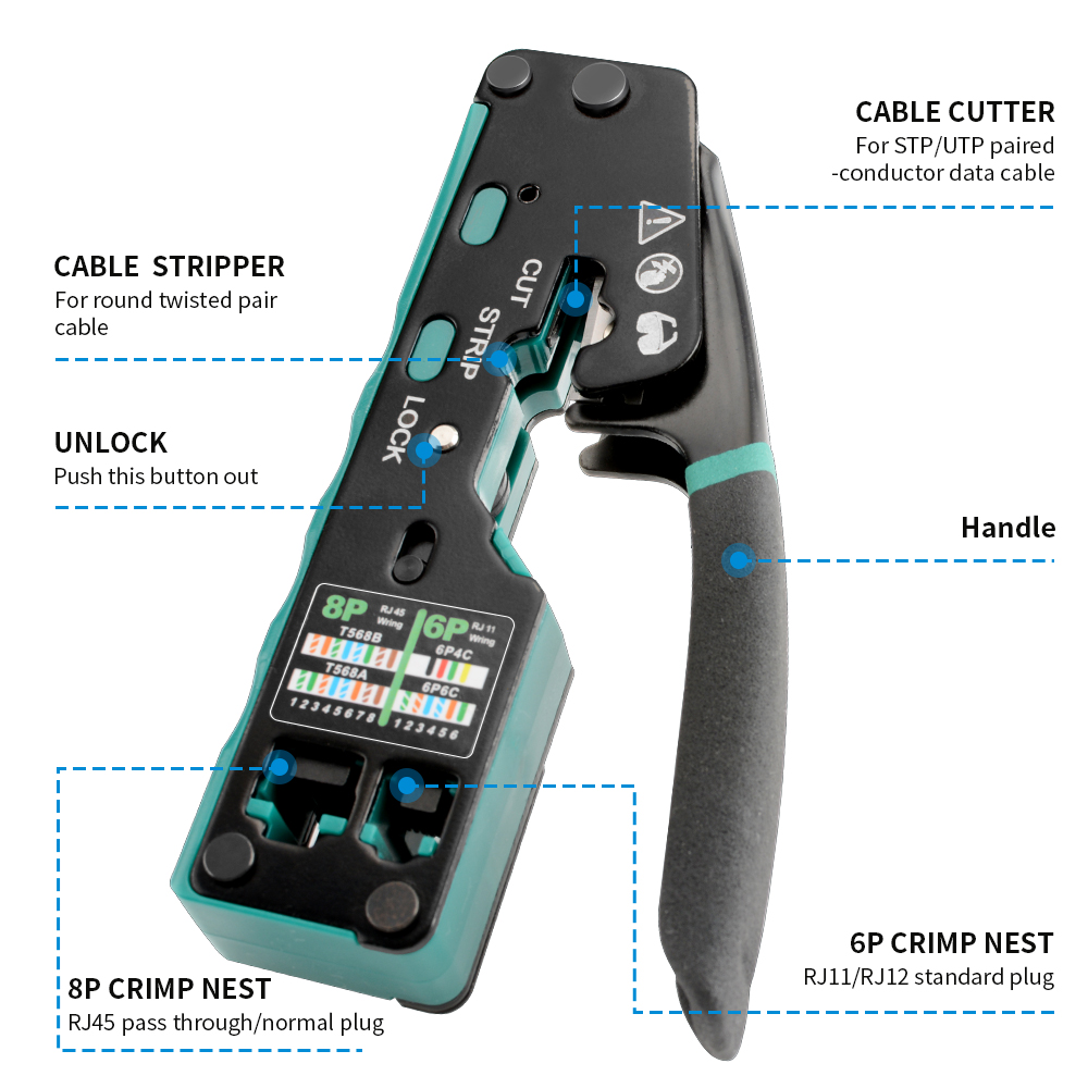 RJ12/11 크림퍼 플라이어 RJ45 크림프 도구 C - Power Tools China 리뷰 및 가격