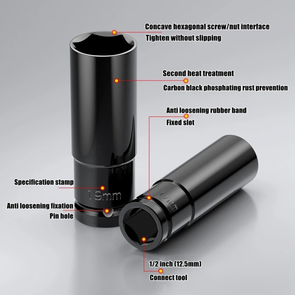 1/2인치 드라이브 딥 임팩트 소켓 드라이브 미터법 렌 - Power Tools Pneumatic 리뷰 및 가격