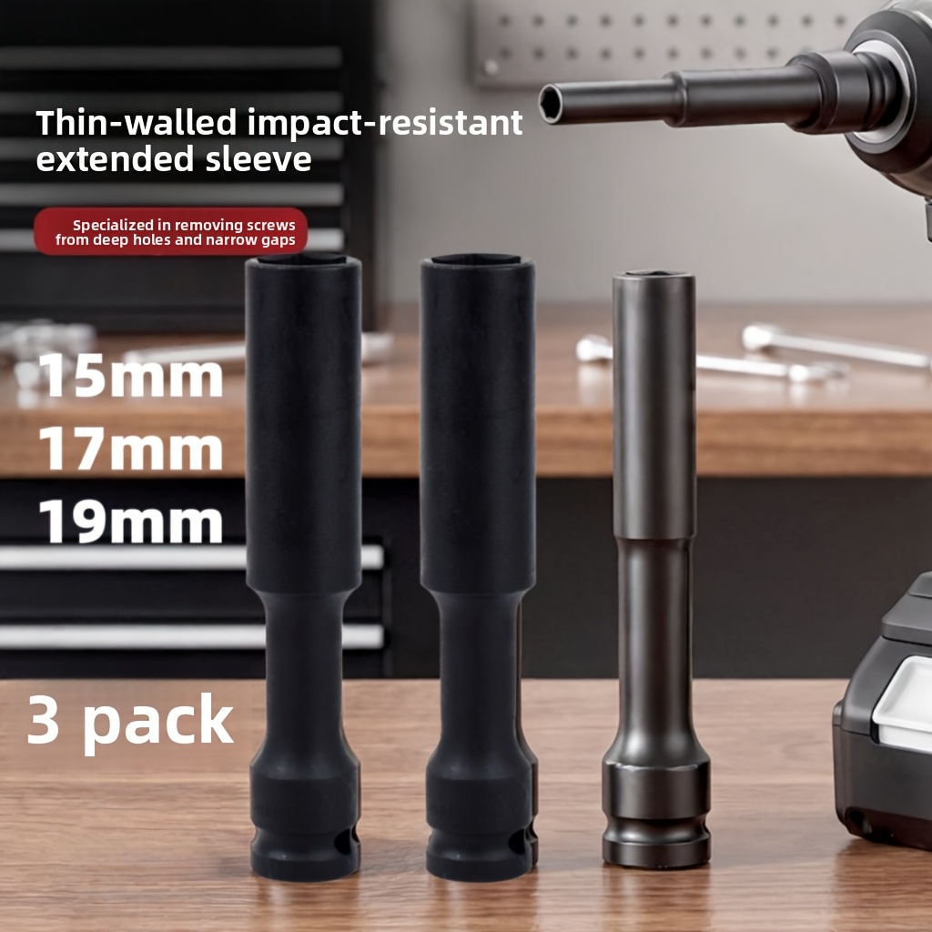 1/3개 1/2인치 확장형 얇은 벽면 임팩트 소켓 세트 - Power Tools Pneumatic 리뷰 및 가격